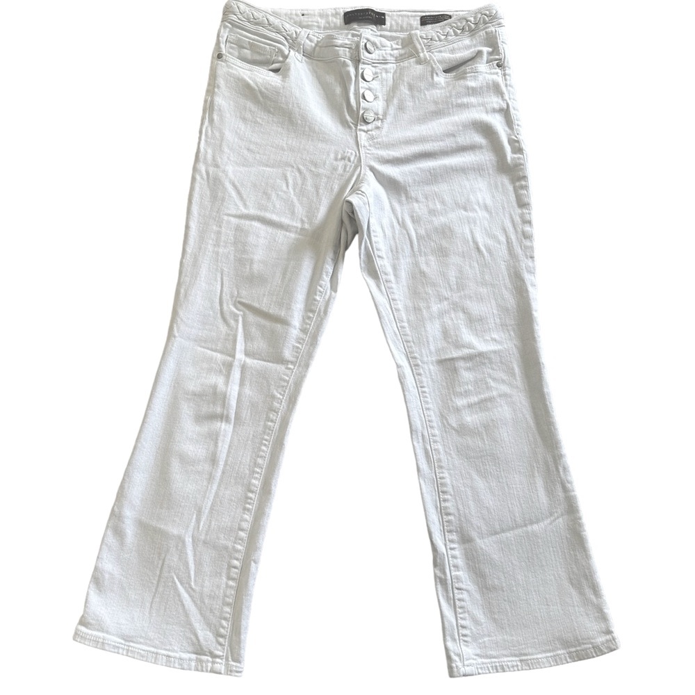 Anthropologie Sanctuary Denim Women’s White Connector Kick Crop Jeans Size 29